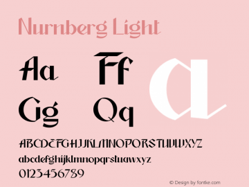 Nurnberg Light Version 1.000 | wf-rip DC20190525 Font Sample