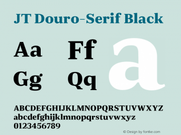 JTDouro-Serif-Black Version 1.000 | wf-rip DC20190520 Font Sample