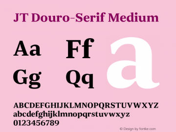 JTDouro-Serif-Medium Version 1.000 | wf-rip DC20190520 Font Sample