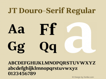 JTDouro-Serif-Regular Version 1.000 | wf-rip DC20190520 Font Sample