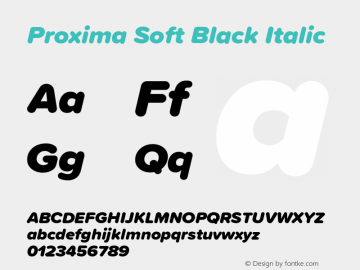 ProximaSoft-BlackIt Version 1.005 | w-rip DC20181225 Font Sample