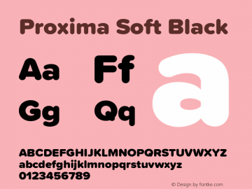 ProximaSoft-Black Version 1.005 | w-rip DC20181225 Font Sample