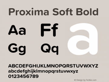 ProximaSoft-Bold Version 1.005 | w-rip DC20181225 Font Sample