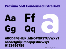 ProximaSoftCond-ExtraBold Version 1.005 | w-rip DC20181225图片样张