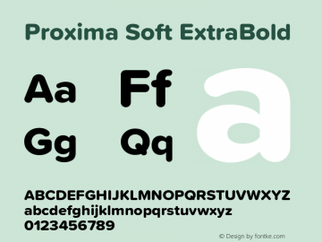 ProximaSoft-ExtraBold Version 1.005 | w-rip DC20181225 Font Sample