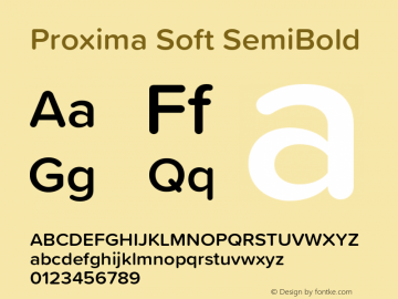 ProximaSoft-SemiBold Version 1.005 | w-rip DC20181225 Font Sample