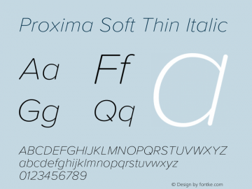 ProximaSoft-ThinIt Version 1.005 | w-rip DC20181225 Font Sample