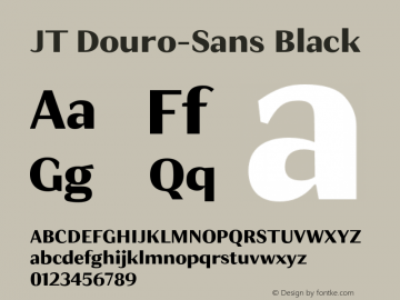 JTDouro-Sans-Black Version 1.000 | wf-rip DC20180420 Font Sample