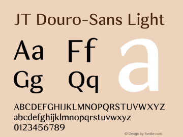 JTDouro-Sans-Light Version 1.000 | wf-rip DC20180420 Font Sample