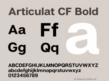 ArticulatCF-Bold Version 2.600 | wf-rip DC20180210图片样张