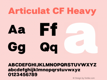 ArticulatCF-Heavy Version 2.600 | wf-rip DC20180210 Font Sample