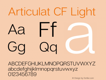 ArticulatCF-Light Version 2.600 | wf-rip DC20180210图片样张