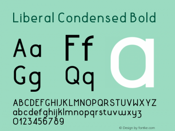LiberalCondensed-Bold Version 1.000 | wf-rip DC20180130 Font Sample