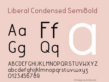 LiberalCondensed-SemiBold Version 1.000 | wf-rip DC20180130图片样张