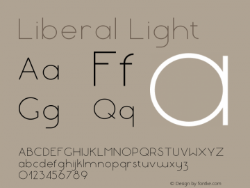 Liberal-Light Version 1.000 | wf-rip DC20180130 Font Sample