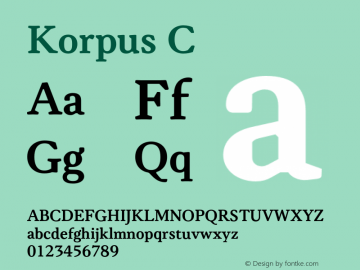 Korpus C Version 2.007;PS 002.007;hotconv 1.0.88;makeotf.lib2.5.64775图片样张