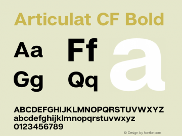 Articulat CF Bold Version 2.600 | wf-rip DC20190115图片样张