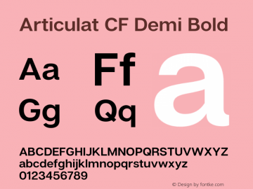 Articulat CF Demi Bold Version 2.600 | wf-rip DC20190115图片样张