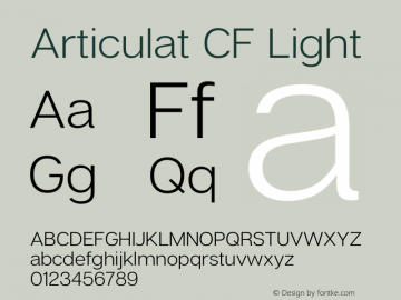 Articulat CF Light Version 2.600 | wf-rip DC20190115图片样张