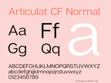 Articulat CF Normal Version 2.600 | wf-rip DC20190115图片样张