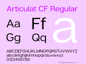 Articulat CF Regular Version 2.600 | wf-rip DC20190115图片样张