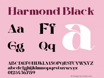 Harmond Black Version 1.001;Fontself Maker 3.5.4 Font Sample