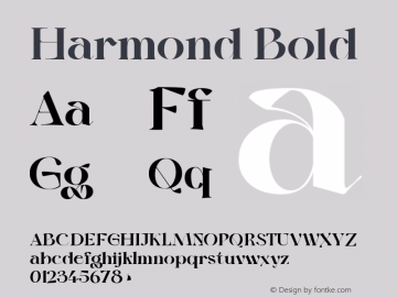 Harmond Bold Version 1.001;Fontself Maker 3.5.4 Font Sample