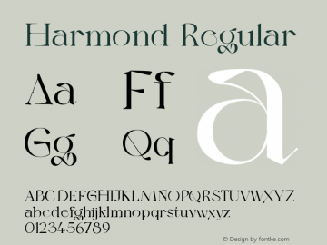 Harmond Regular Version 1.001;Fontself Maker 3.5.4 Font Sample