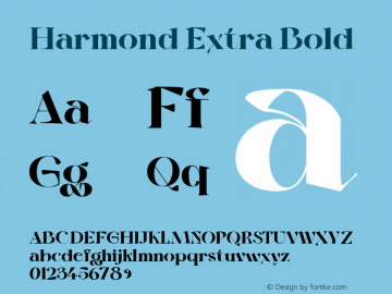 Harmond Extra Bold Version 1.001;Fontself Maker 3.5.4 Font Sample