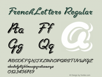 FrenchLetters Regular Version 001.000 Font Sample