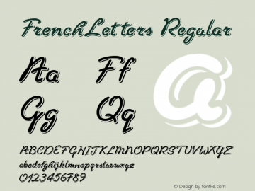 FrenchLetters Regular Version 001.000图片样张