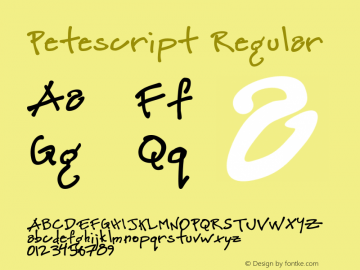 Petescript Regular 001.000图片样张