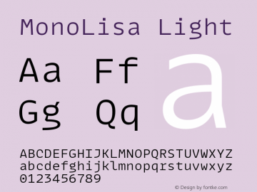 MonoLisa-Light Version 1.500 | wf-rip DC20200630 Font Sample