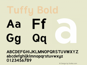 Tuffy Bold Version 001.100 Font Sample
