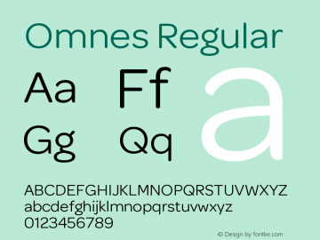 Omnes 001.000 Font Sample