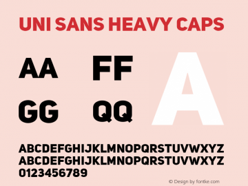 Uni Sans Heavy CAPS Regular Version 001.029图片样张
