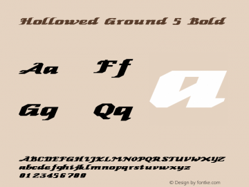 Hollowed Ground 5 Bold 1.0 Wed Apr 26 20:31:47 1995图片样张