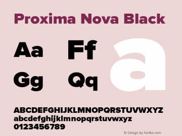 ProximaNova-Black Version 1.000;PS 001.000;hotconv 1.0.38 Font Sample