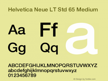 HelveticaNeueLTStd-Md OTF 1.029;PS 001.002;Core 1.0.33;makeotf.lib1.4.1585 Font Sample