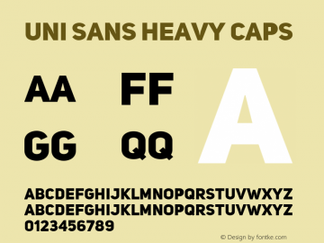 Uni Sans Heavy CAPS Regular Version 001.029图片样张