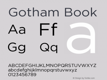 Gotham-Book Version 2.200 Pro图片样张