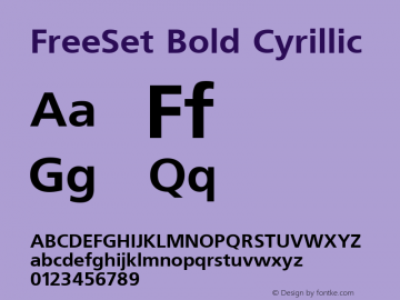 FreeSet Bold Cyrillic 001.000图片样张
