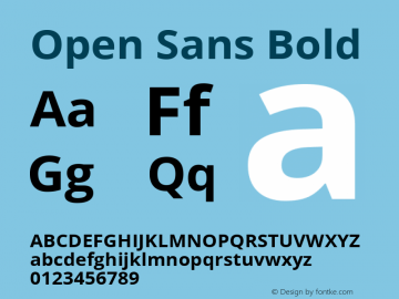 Open Sans Bold Version 1.10图片样张