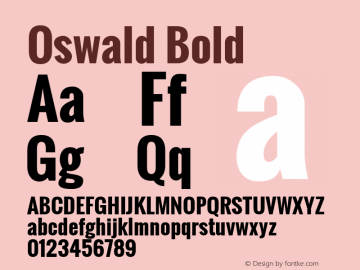 Oswald Bold Version 2.002; ttfautohint (v0.92.18-e454-dirty) -l 8 -r 50 -G 200 -x 0 -w 