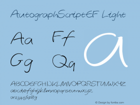 AutographScriptEF Light Version 001.000图片样张