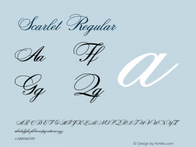 Scarlet Regular 001.001 Font Sample