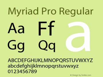 MyriadPro-Regular OTF 1.006;PS 001.000;Core 1.0.23;hotunix 1.28图片样张
