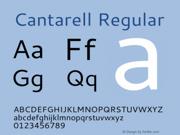 Cantarell Regular Version 001.001 Font Sample