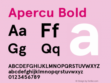 Apercu-Bold Version 001.001; wf-rip图片样张