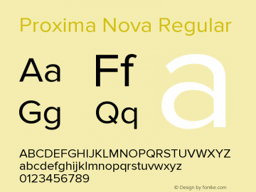 Proxima Nova Regular Version 2.003图片样张